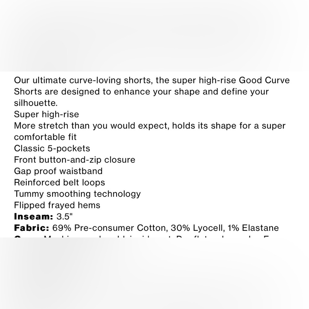 GOOD AMERICAN NWT GOOD CURVE SHORT - Picture 9 of 9